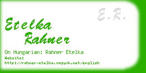 etelka rahner business card